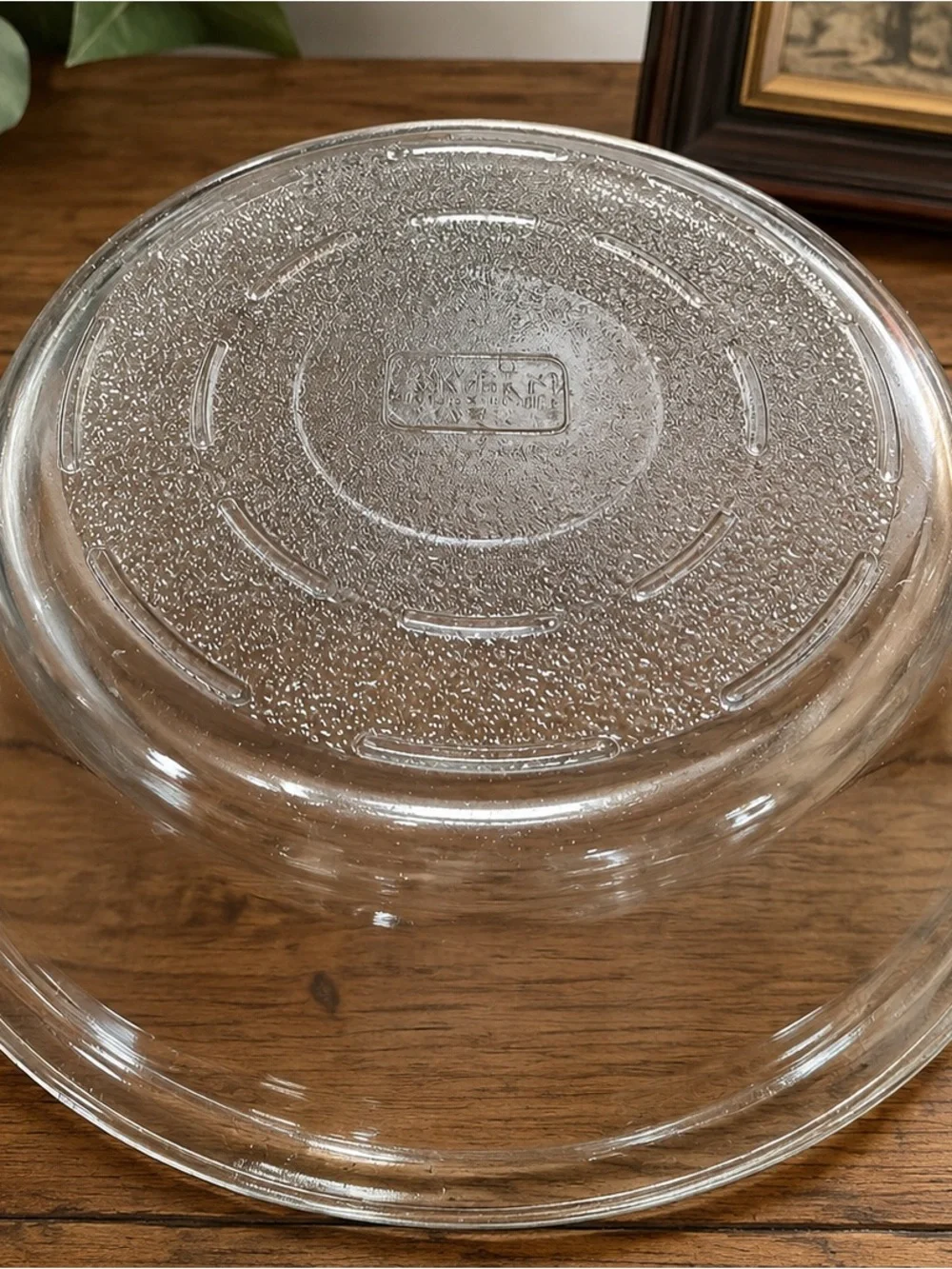 Libbey USA 250 Clear Glass Round Baking Dish 10” Vintage Casserole Pie Baker